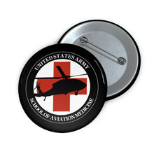 Load image into Gallery viewer, Custom Pin Buttons - Army - Army MEDEVAC Critical Care Flight Paramedics
