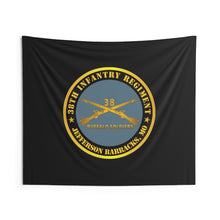 Load image into Gallery viewer, Indoor Wall Tapestries - Army - 38th Infantry Regiment - Buffalo Soldiers - Jefferson Barracks, MO w Inf Branch
