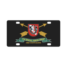 Load image into Gallery viewer, Army - 3rd Battalion, 7th Special Forces Group - Flash w Br - Ribbon X 300 Classic License Plate
