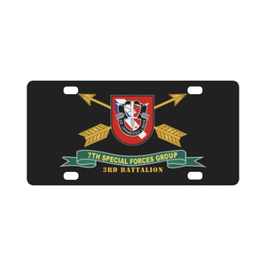 Army - 3rd Battalion, 7th Special Forces Group - Flash w Br - Ribbon X 300 Classic License Plate