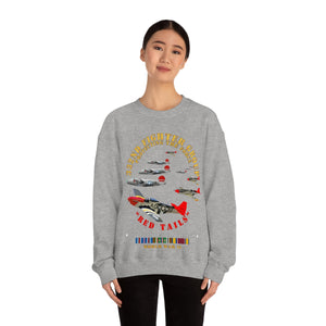 Unisex Heavy Blend Crewneck Sweatshirt - Army - AAC - 332nd Fighter Group - Red Tails - Protect Force