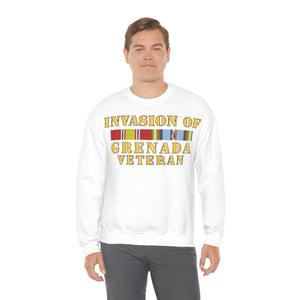 Unisex Heavy Blend Crewneck Sweatshirt - Army - Grenada Invasion Veteran w EXP SVC