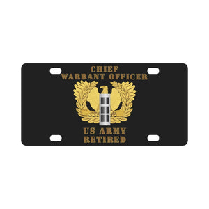 Army - Emblem - Warrant Officer - CW3 - Retired X 300 Classic License Plate