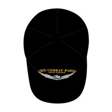 Load image into Gallery viewer, Seabee Combat Warfare Spec Badge - EM w Color Bee w Txt - Adult Adjustable Classic Baseball Cap
