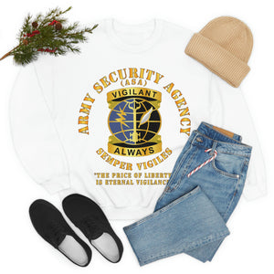 Unisex Heavy Blend Crewneck Sweatshirt - Army Security Agency - DUI - Always Vigilante