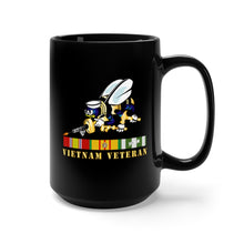 Load image into Gallery viewer, Black Mug 15oz -  Navy - Seabee - Bee Only w VN SVC wo DS V1
