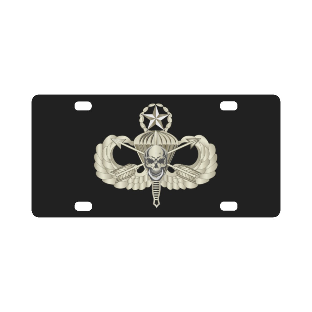 Army - Master Airborne w Crossed Arrrows Dagger Skull Classic License Plate