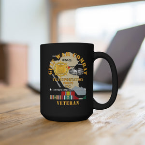 Black Mug 15oz - Army - Gulf War Combat Vet  - Transportation Corps X 300