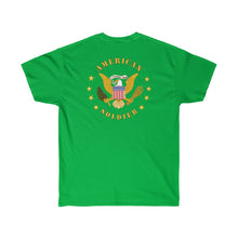 Load image into Gallery viewer, Unisex Ultra Cotton Tee - Army - 57th Artillery Brigade - Distinctive Unit Insignia (DUI) with Artillery Branch and Ribbon - American Patriot
