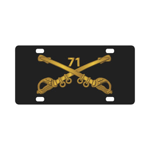 Army - 71st Cavalry Branch wo Txt Classic License Plate