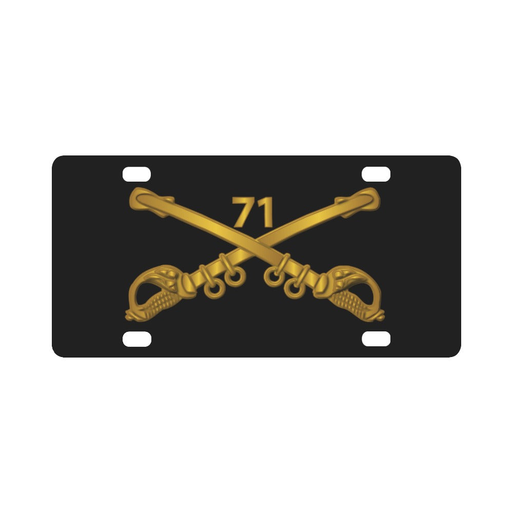 Army - 71st Cavalry Branch wo Txt Classic License Plate