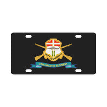 Load image into Gallery viewer, Army - 6th Infantry Regiment - DUI w Br - Ribbon X 300 Classic License Plate
