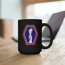 Load image into Gallery viewer, Black Mug 15oz - Army - 442nd Infantry Regimental Combat Team - SSI X 300
