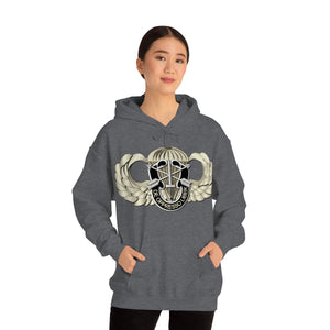 Unisex Heavy Blend Hooded Sweatshirt - SOF - Airborne Badge - SF - DUI