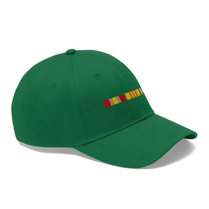 Vietnam War Service Ribbon Bar - Unisex Twill Hat - Direct to Garment (DTG) Printed