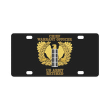 Load image into Gallery viewer, Army - Emblem - Warrant Officer - CW4 - Retired Classic License Plate
