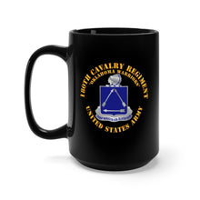 Load image into Gallery viewer, Black Mug 15oz - Army - 180th Cavalry Regiment - Oklahoma Warriors - US Army X 300
