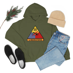 Unisex Heavy Blend™ Hooded Sweatshirt - Army - 20th Armored Division - Liberators wo Txt