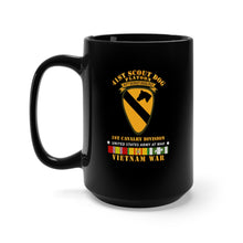 Load image into Gallery viewer, Black Mug 15oz - Army - 41st Scout Dog Platoon 1st Cav - VN SVC
