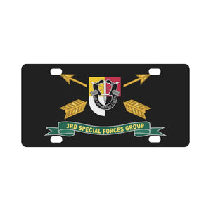 Army - 3rd Special Forces Group - Flash w Br - Ribbon X 300 Classic License Plate