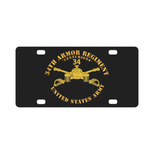 Load image into Gallery viewer, Army - 34th Armor - Centurions - Armor Branch Classic License Plate
