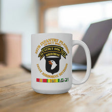 Load image into Gallery viewer, White Ceramic Mug - Army - 58th Infantry Platoon - Scout Dog - w VN SVC
