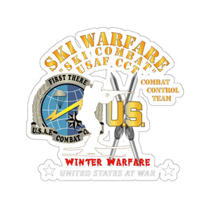 Kiss-Cut Stickers - SOF - USAF Combat Control Team - Ski Warfare - Ski Combat - Winter Warfare X 300