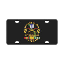 Load image into Gallery viewer, Army - Vietnam Combat Veteran w 1st Bn - 50th Inf - 1st Cav Div 1967-1968 Classic License Plate
