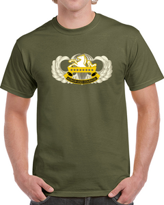 Army - 8th Cavalry Dui W Basic Airborne Badge Wo Txt Classic T Shirt