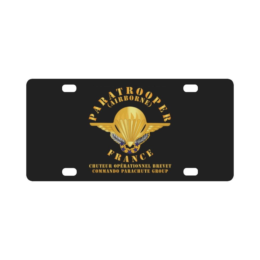 France - Airborne - Commando Parachute Group Classic License Plate