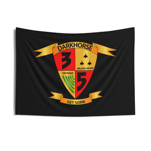 Indoor Wall Tapestries - USMC - 3rd Battalion, 5th Marines - Dark Horse wo Txt