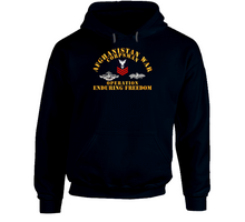 Load image into Gallery viewer, Navy - Afghanistan War  Corpsman - Operation Enduring Freedom  - Veteran W Fmf - Combat Seebee Badge Hoodie
