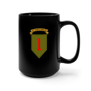 Black Mug 15oz - Army - 41st Scout Dog Platoon, 1st Infantry Div