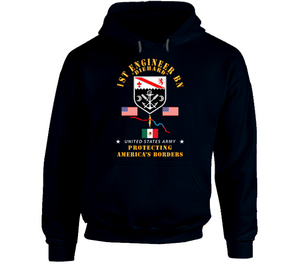 Army - Faithful Patriot - 1st Engineer Bn - Protecting Boder W Afsm Svc - V1 Hoodie