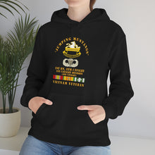 Load image into Gallery viewer, Unisex Heavy Blend Hooded Sweatshirt - Army - Jumping Mustangs w DUI - ABN Basic - 1st Bn 8th Cav w VN
