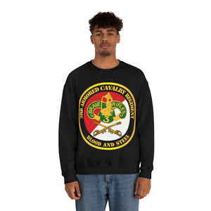 Unisex Heavy Blend Crewneck Sweatshirt - Army - 3rd Armored Cavalry Regiment DUI - Red White - Blood and Steel