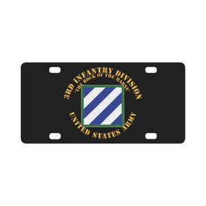 Army - 3rd ID - The Rock of the Marne Classic License Plate