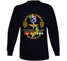 Load image into Gallery viewer, Army - Vietnam Combat Veteran, 1st Aviation Battalion, 1st Infantry Division, SSl Long Sleeve
