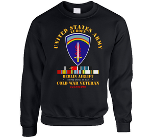 Army - Us Army Europe - Berlin Airlift  W  Cold Exp Occp Airplane Svc Crewneck Sweatshirt