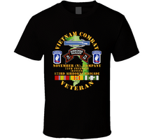 Load image into Gallery viewer, Army - Vietnam Combat Vet - N Co 75th Infantry (ranger) - 173rd Airborne Bde Ssi T Shirt
