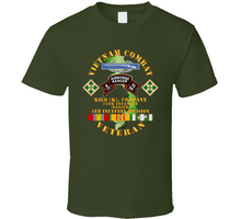 Load image into Gallery viewer, Army - Vietnam Combat Vet - K Co 75th Infantry (ranger) - 4th Inf Div Ssi T Shirt

