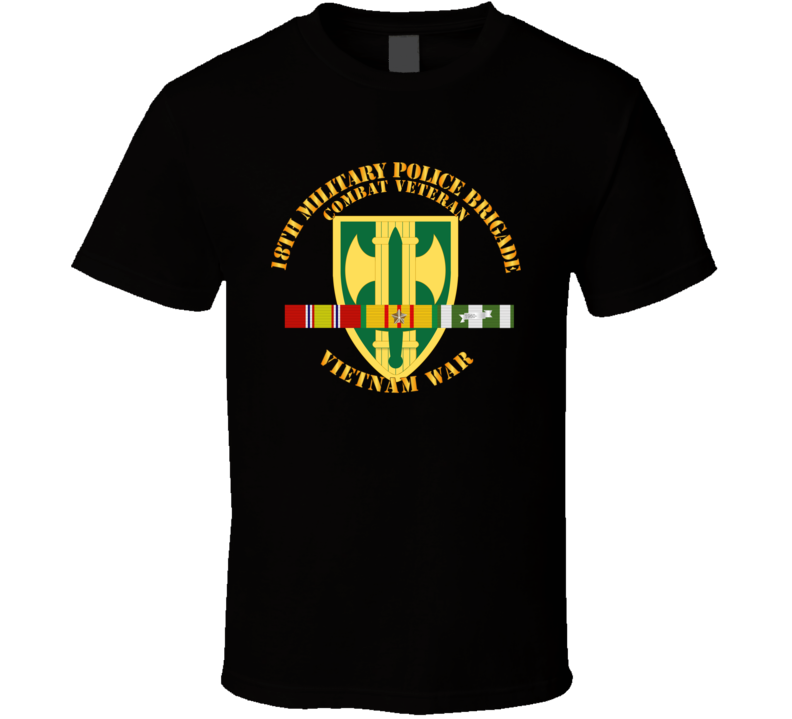 Army - 18th Military Police Brigade,  Vietnam War with Vietnam Service Ribbons - T Shirt, Premium and Hoodie