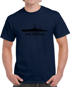 Battleship - USS Arizona - Silhouette - In Memory Of  "The Arizona" Classic, Hoodie, and Long Sleeve