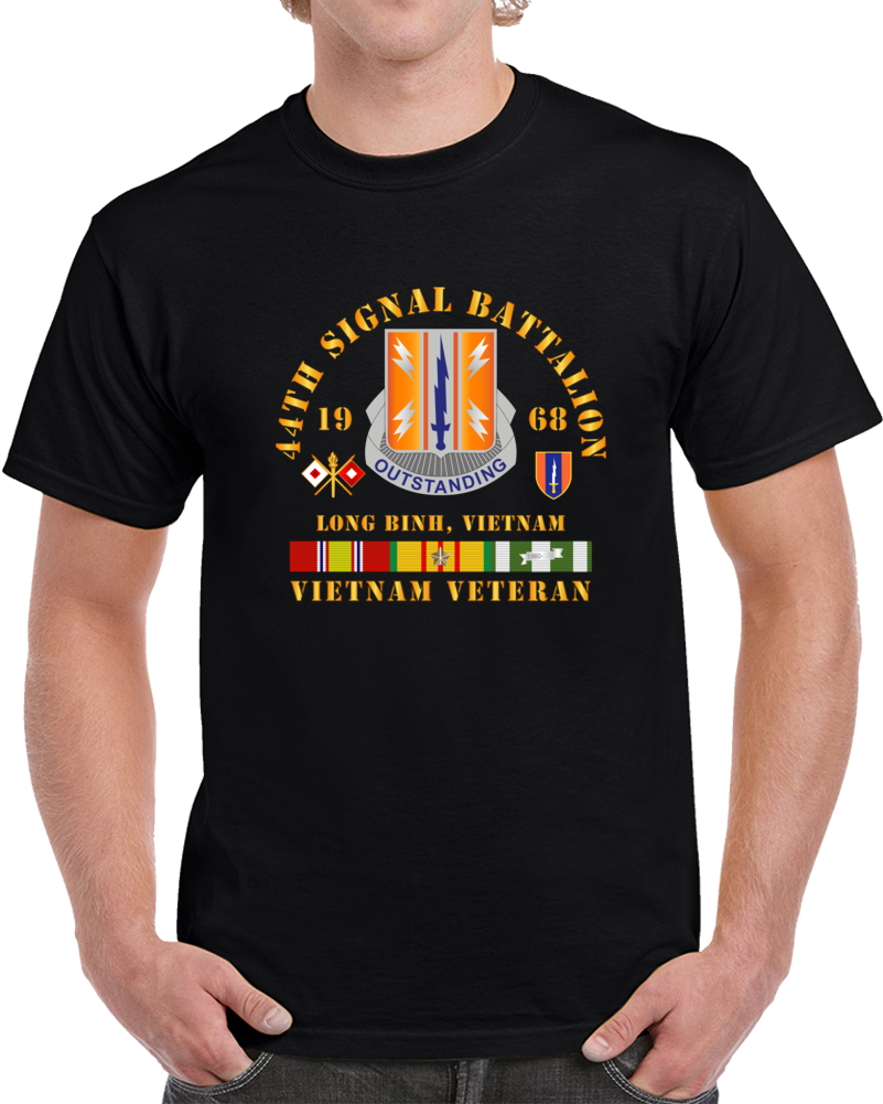 Army - 44th Signal Bn 1st Signal Bde W Vn Svc Wo Rank T Shirt