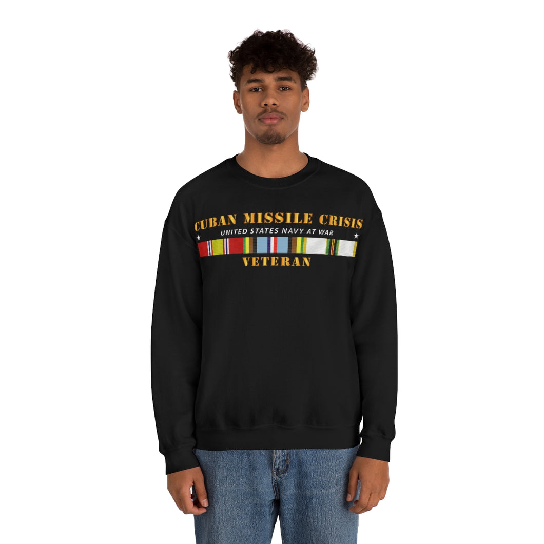 Unisex Heavy Blend Crewneck Sweatshirt - Navy - Cuban Missile Crisis w AFEM COLD SVC