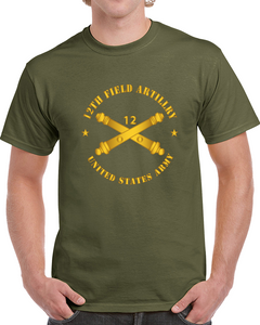Army - 12th Artillery Regiment W Branch - Us Army Classic T Shirt