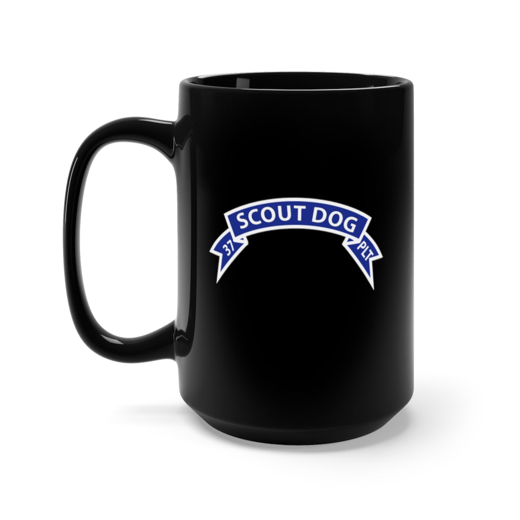 Black Mug 15oz - Army - 37th Scout Dog Platoon Tab