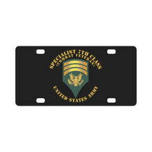 Load image into Gallery viewer, Army - Specialist 7th Class - SP7 - Combat Veteran Classic License Plate
