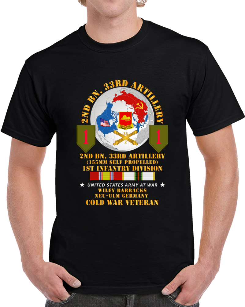 Army - 2nd Battalion 33rd Artillery - 1st Intermediate Nuclear Forces Deductible Input VAT - Family Readiness Group with Globe - Cold serviceT Shirt, premium, and hoodie