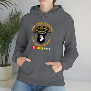 Unisex Heavy Blend Hooded Sweatshirt - Army - 58th Infantry Platoon - Scout Dog - w VN SVC